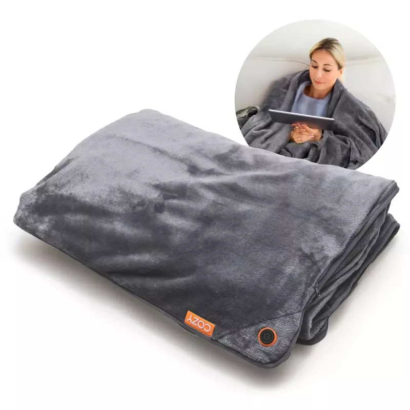 Bodi-Tek BT-BLHT-EU/1.0 COZY Snuggle Blanket Apsildāma sega 130 x 160 cm, Pelēka
