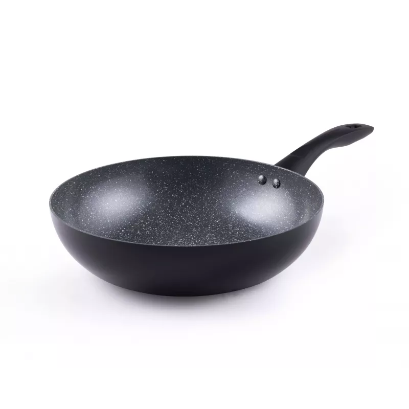 Progress BW12915EU7 Marble Ceramic 28cm Stir-Fry Pan with Lid