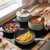 Progress BW14255G Neutrals 5 gabalu pannu komplekts – kalts alumīnijs, akmens efekta nepiedegošs, piemērots indukcijai