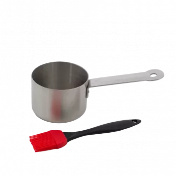Barbecook Nerūsējošā tērauda mērces katliņš ar bastinga otu komplekts 10,5 x 7,5 x 23 cm BC-ACC-7211