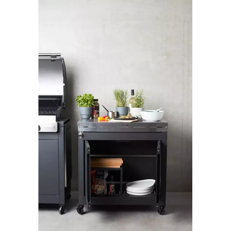 Barbecook Premium Buddy gāzes bārbekjū BC-GAS-2070 - Melns sānu galds
