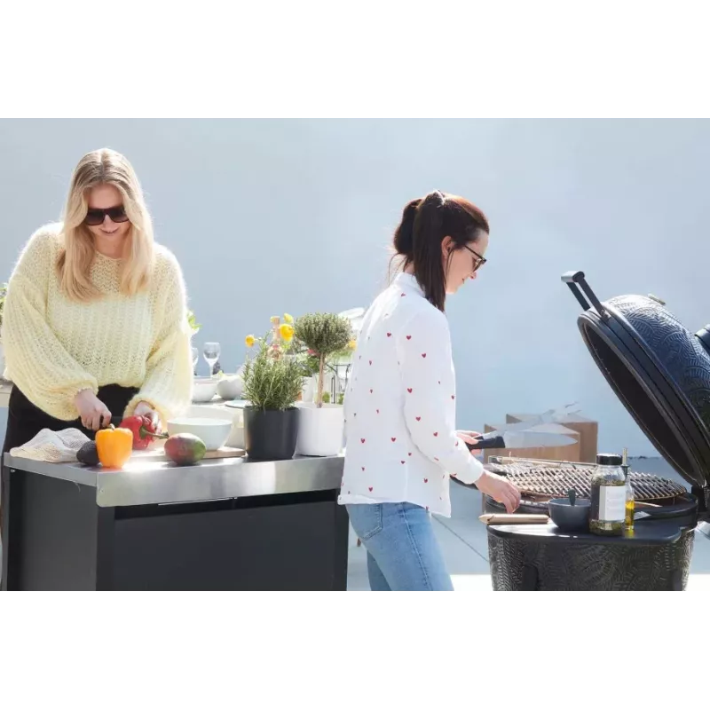 Barbecook Premium Buddy gāzes bārbekjū BC-GAS-2070 - Melns sānu galds