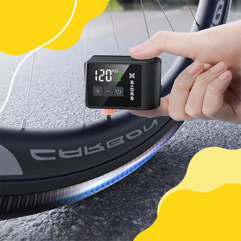 XRIDER XR00MAP01 Elektriskais velosipēdu sūknis - 150 PSI, digitālais LCD, USB-C uzlādējams