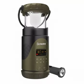 Hawk HWRDI430GN Radio Solar Dynamo Ar Lukturis