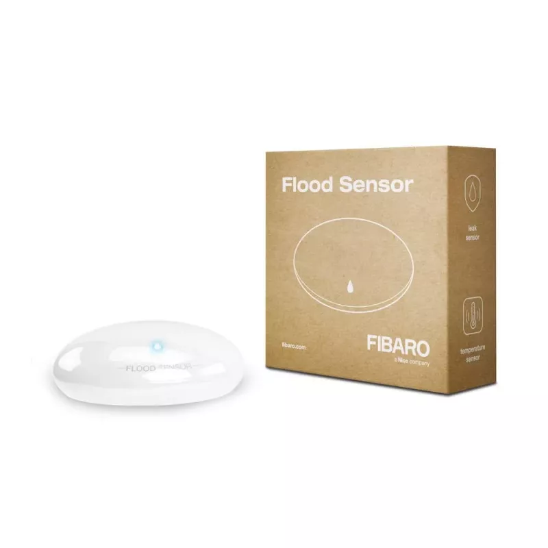 NCE Nice Flood-Control Ūdens noplūdes un temperatūras sensors (FGFS-101 ZW5 EU) Z-Wave Plus