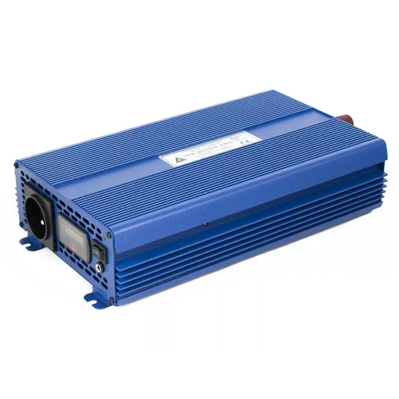 AZO Digital 24 VDC / 230 VAC ECO MODE SINUS IPS-2000S PRO 2000W Pure Sine Wave Voltage Converter