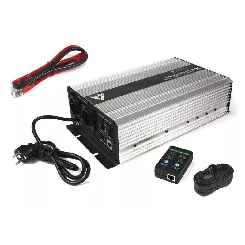 AZO Digital UPS-4000SR Nepārtrauktās barošanas avots 4000VA/2000W Tīrs sinusoidāls vilnis 12V DC uz 230V AC Līnijinteraktīvs UPS ar AVR