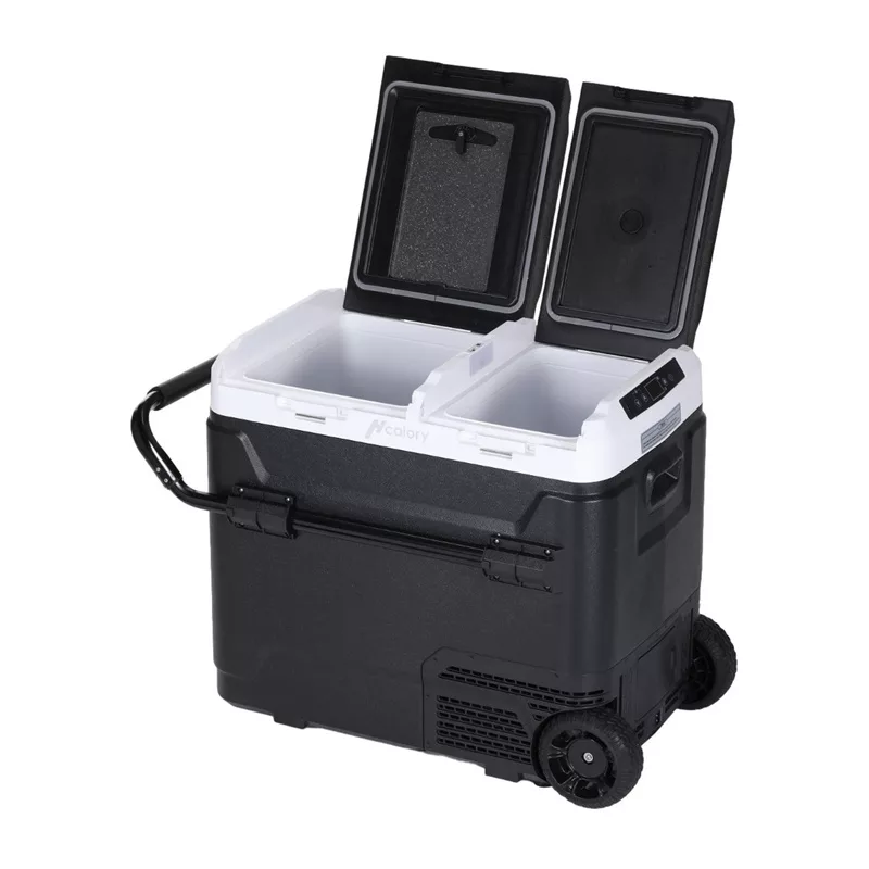 HCALORY P40M+ 40L Car Cooler with Bluetooth, DC 12V/24V, AC 100-240V, -20°C to +20°C, Digital LCD Display, Touch Panel, USB Port