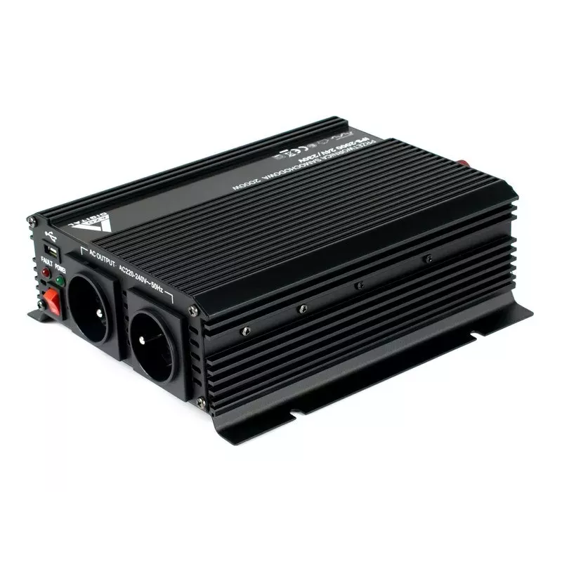 AZO Digital 12 VDC / 230 VAC Automotive Inverter IPS-2000 2000W Pure Sine Wave