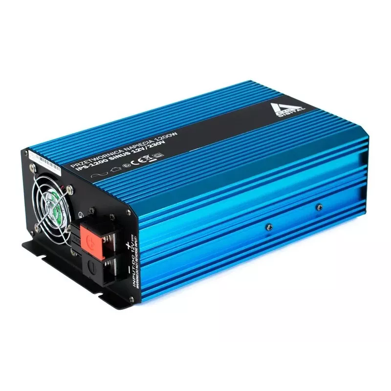 AZO Digital 12 VDC / 230 VAC Pure Sine Wave Power Inverter 1200W IPS-1200S