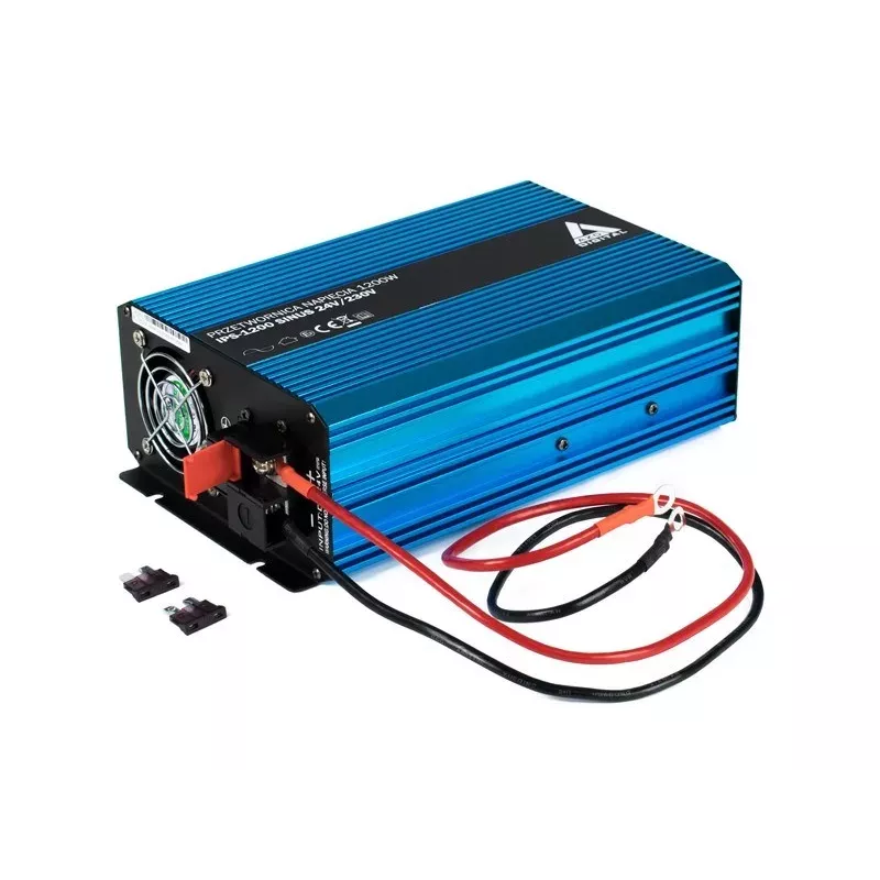 AZO Digital 24 VDC / 230 VAC pārveidotājs SINUS IPS-1200S 1200W tīra sinusoidāla viļņa invertors