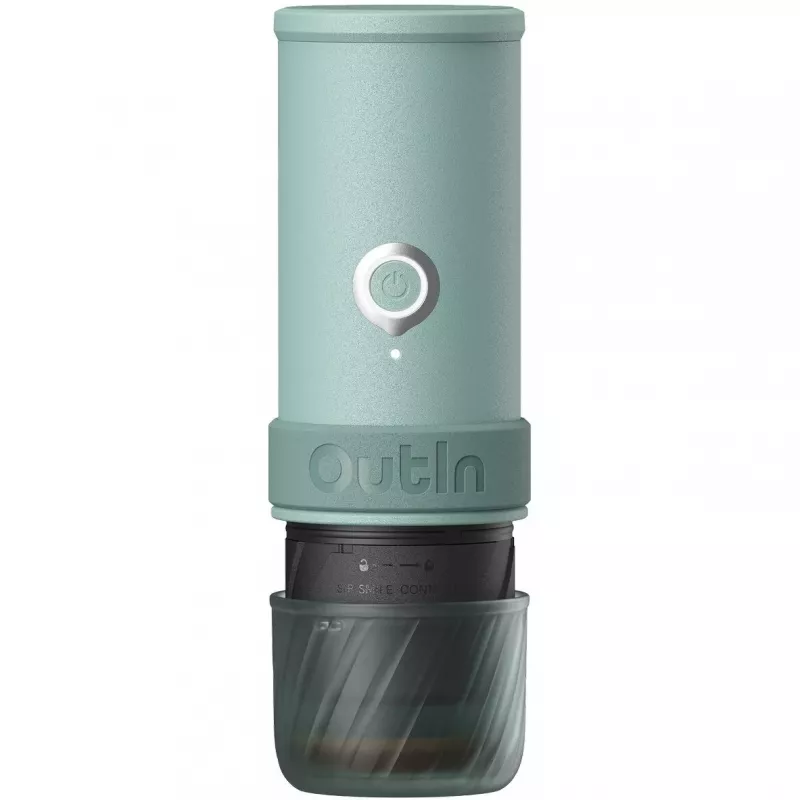 OUTIN Portable Electric Coffee Machine Mino Canyon Green 20 Bar 80ml USB-C
