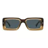 DSQUARED2 D2-0142-S-9EN Vīriešu saulesbrilles - Melns acetāta rāmis, Pelēkas polikarbonāta lēcas, 52mm