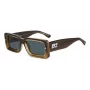 DSQUARED2 D2-0142-S-9EN Vīriešu saulesbrilles - Melns acetāta rāmis, Pelēkas polikarbonāta lēcas, 52mm