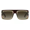 DSQUARED2 D2-0141-S-XL7 Vīriešu taisnstūra saulesbrilles Havana 53mm