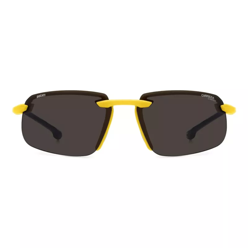 Carrera Ducati vīriešu saulesbrilles CARDUC043S4CW - Melns rāmis, Pelēkas lēcas, 63mm