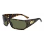 DSQUARED2 D2-0140-S-086 Vīriešu taisnstūra saulesbrilles Havana Acetāts Pelēkas Polikarbonāta Lēcas 73mm