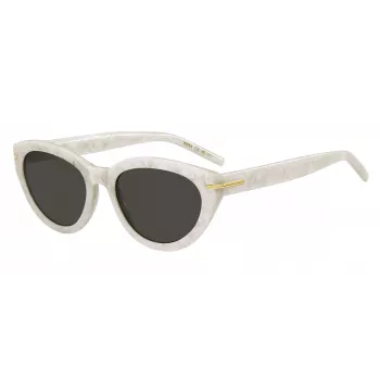 BOSS Sieviešu saulesbrilles BOSS1779S7AP Kvadrātveida acetāta rāmis Pelēkas lēcas 55mm