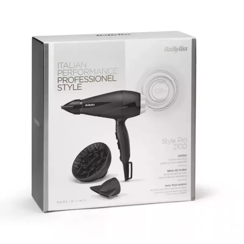 BaByliss 6710DE Matu Žāvētājs 2200W Profesionāls Maiņstrāvas Motors Jonu Tehnoloģija Aukstā Gaisa Poga 2 Koncentratori