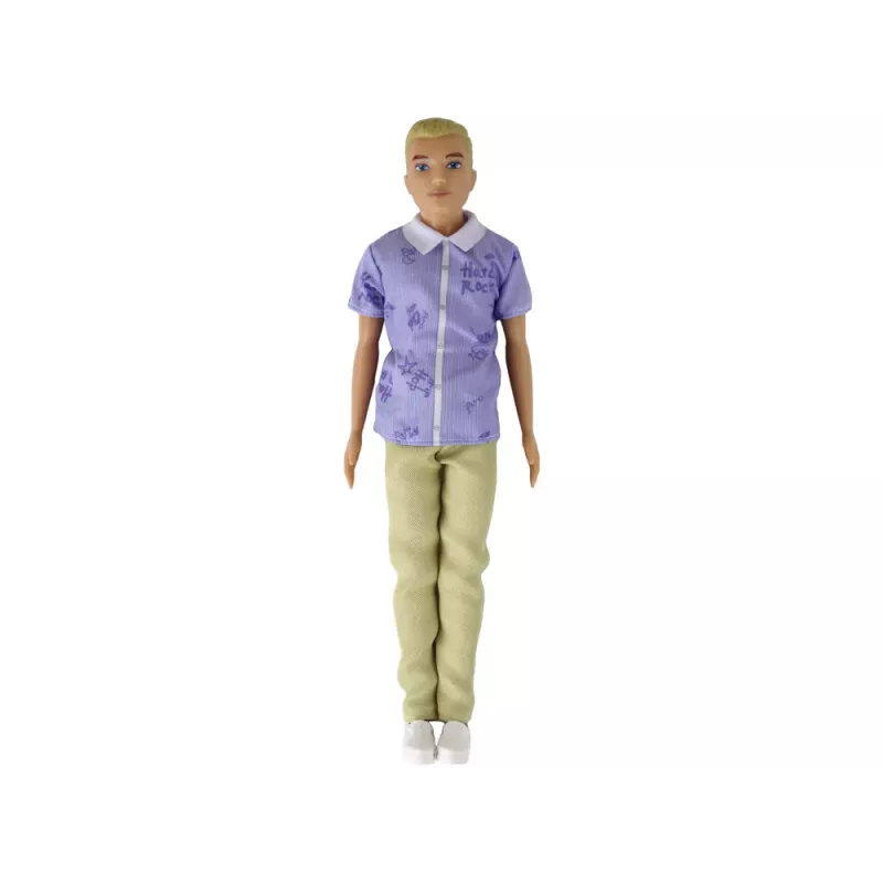 LEAN TOYS Bērnu lelle zēns Paulo krekls blondi mati