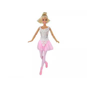 LEAN TOYS Bērnu lelle Anlily Balerīna Dejotāja Statuete Bulciņa Rozā Kleita