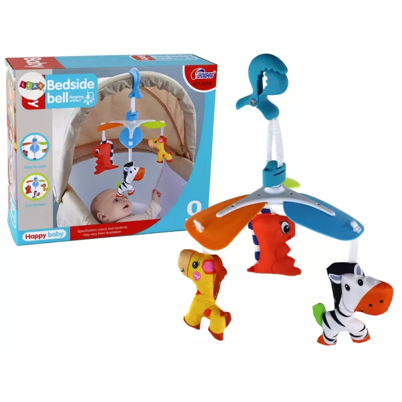 LEAN TOYS Bērnu karuselis, dzīvnieku klipsis, krāsains