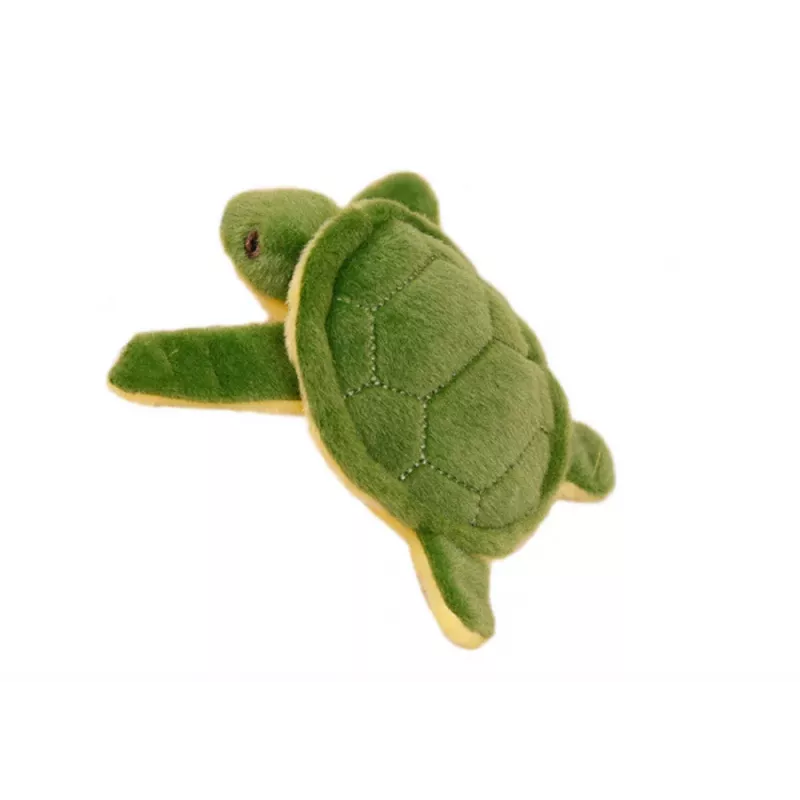 LEAN TOYS Bruņurupucis Plīša Mascots Atslēgu Piekariņš ar Svilpi Zaļš 15 cm