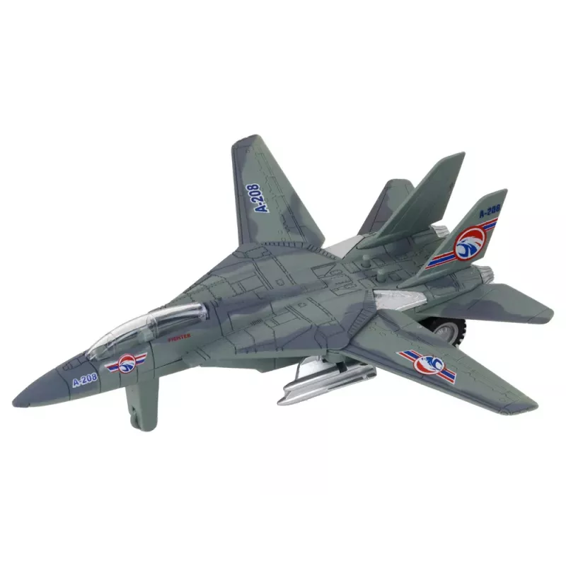 LEAN TOYS Militārā lidmašīna Ar dzinēju Fighter Moro Gaismas Skaņas Mix