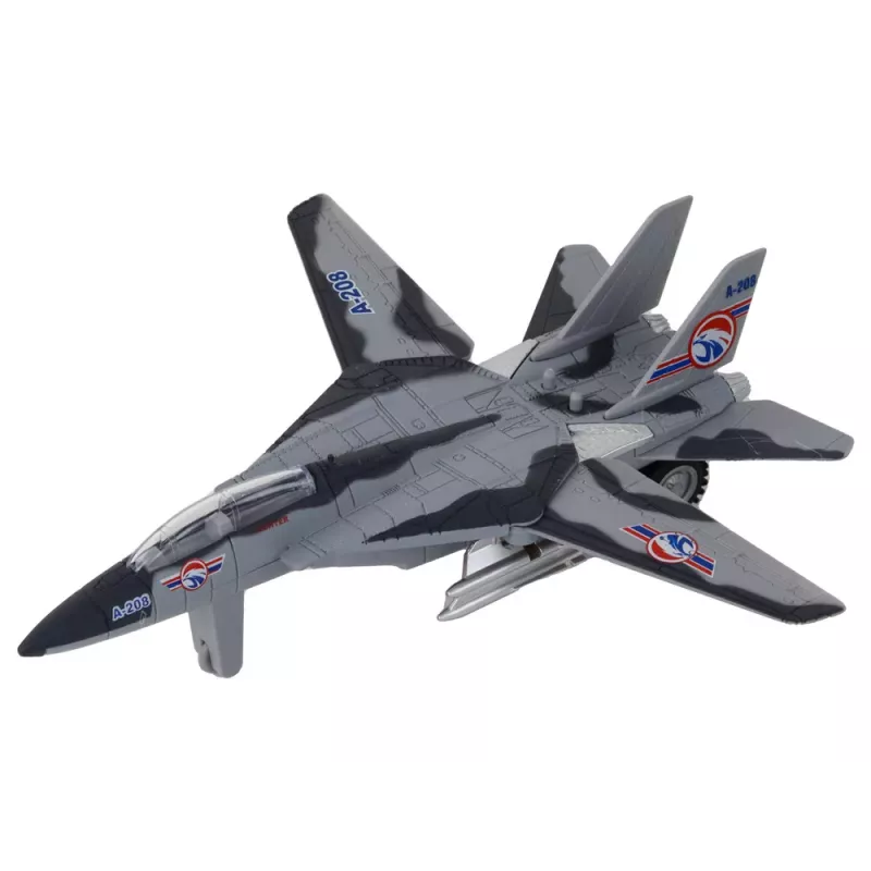 LEAN TOYS Militārā lidmašīna Ar dzinēju Fighter Moro Gaismas Skaņas Mix