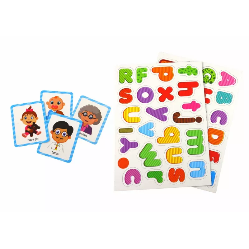 LEAN TOYS Izglītojošs magnētiskais puzļu komplekts ar daudzfunkcionālu tāfeli, 100–120 gabali, dzīvnieku tēma, abpusēja baltā tāfele un melnā tāfele, koka glabāšanas kaste, vecumam no 3+ gadiem