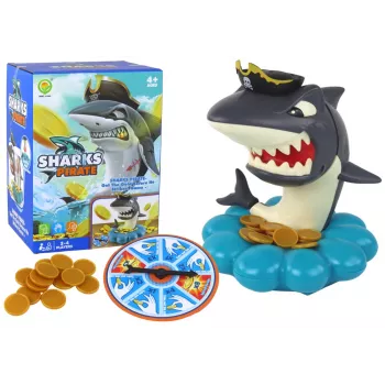 LEAN TOYS Arkādes spēle Haizivs Pirāts Sprāgstošās Monētas Zīmēšanas Ritenis