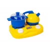 LEAN TOYS Plastmasas trauku komplekts mazajam pavāram - 18 gabali virtuves rotaļlietu aksesuāri