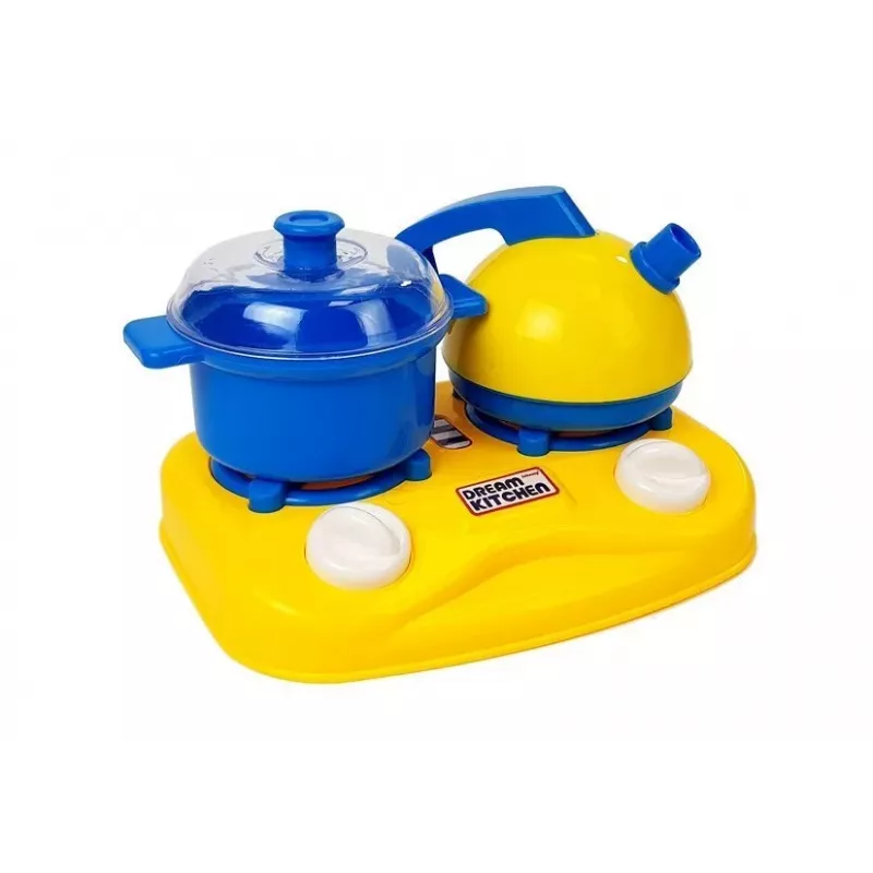 LEAN TOYS Plastmasas trauku komplekts mazajam pavāram - 18 gabali virtuves rotaļlietu aksesuāri