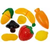 LEAN TOYS Plastmasas trauku komplekts mazajam pavāram - 18 gabali virtuves rotaļlietu aksesuāri