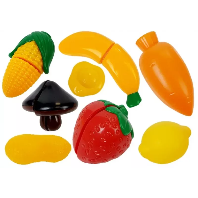 LEAN TOYS Plastmasas trauku komplekts mazajam pavāram - 18 gabali virtuves rotaļlietu aksesuāri