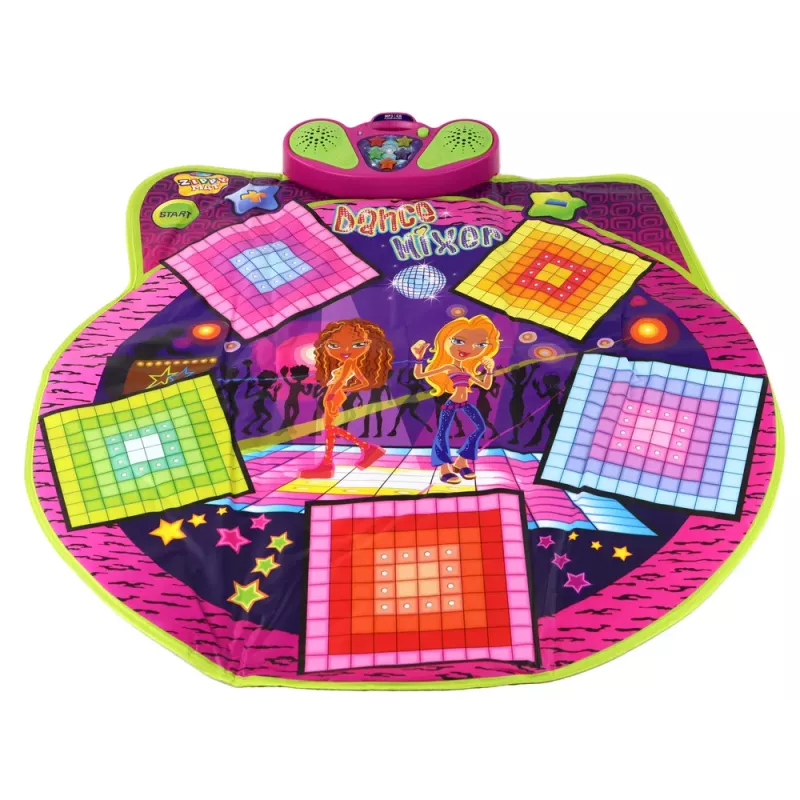 LEAN TOYS Bērnu deju paklājs ar baterijām, gaismām un skaņām, 91cm x 93cm