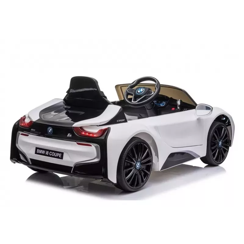 LEAN CARS Battery-Powered Car BMW i8 Coupe White