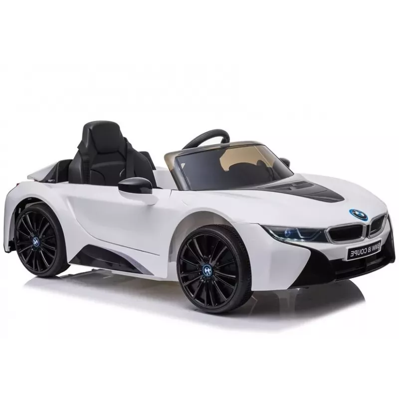 LEAN CARS Battery-Powered Car BMW i8 Coupe White