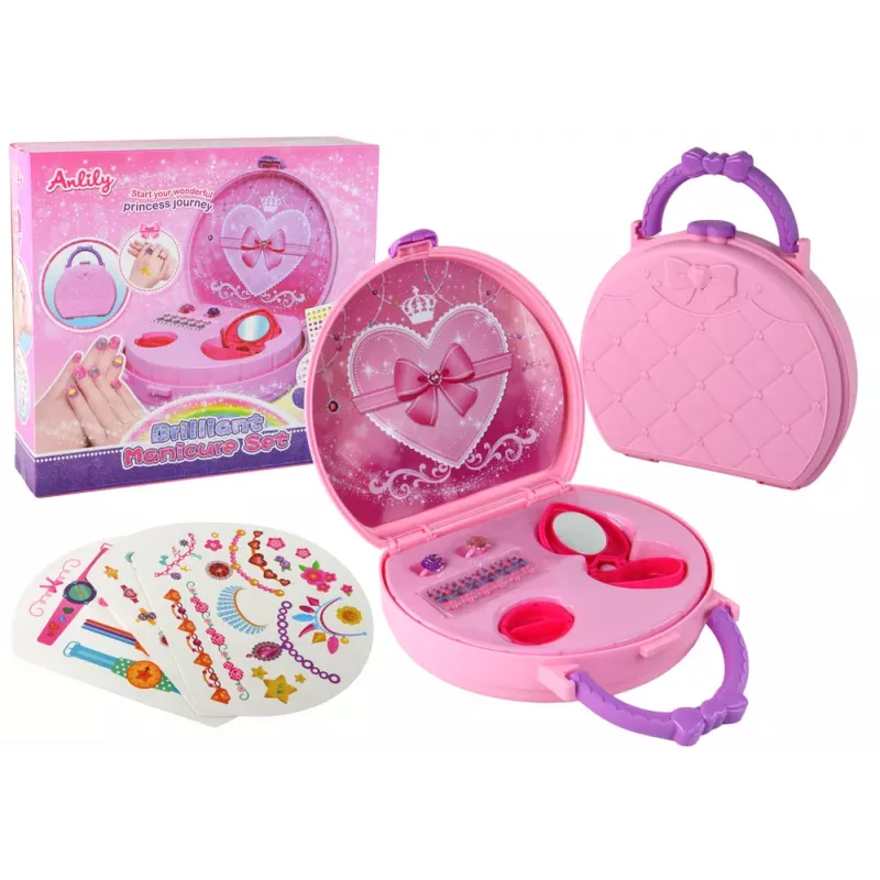 LEAN TOYS Beauty Set Suitcase With Accessories Rings Tattoos