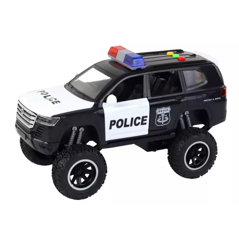 LEAN TOYS Driving Offroad Raptor Police Black Opening Door Sound Light