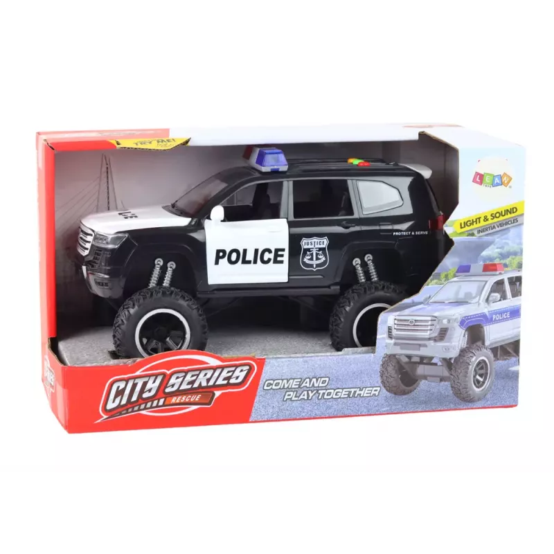 LEAN TOYS Driving Offroad Raptor Police Black Opening Door Sound Light