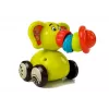 LEAN TOYS Rotaļu auto zilonis mazuļiem ar lokanu stobru