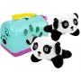 LEAN TOYS Little Panda ar Transporter Mascot Interaktīvā Plīša Rotaļlieta