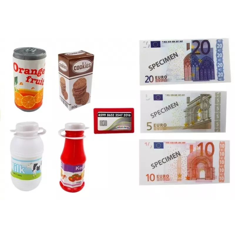 LEAN TOYS Kases aparāts ar skārienekrāna kalkulatoru + aksesuāri