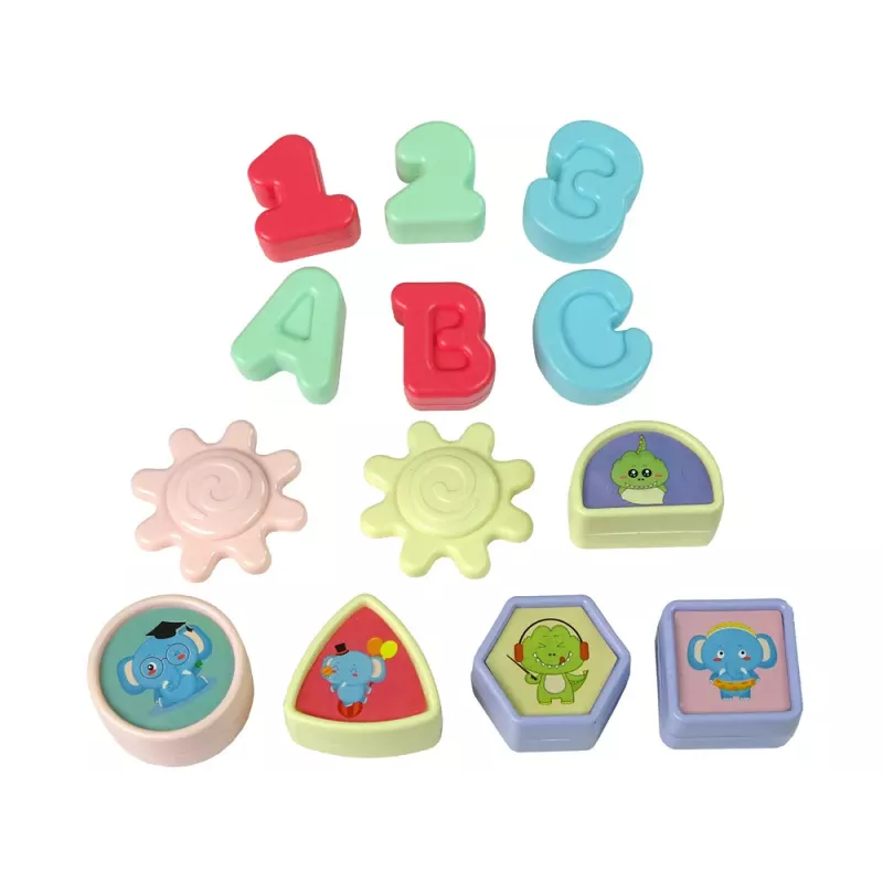 LEAN TOYS Interaktīvais telefons ar formu šķirotāju, mācāmies formas, ciparus, klavieres