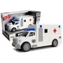 LEAN TOYS Auto Ambulance with Friction Drive White 1:20 with Sound