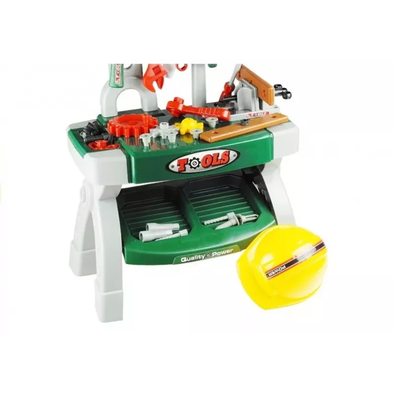 LEAN TOYS Bērnu darbagalds ar instrumentiem un skrūvspīli DIY darbnīca