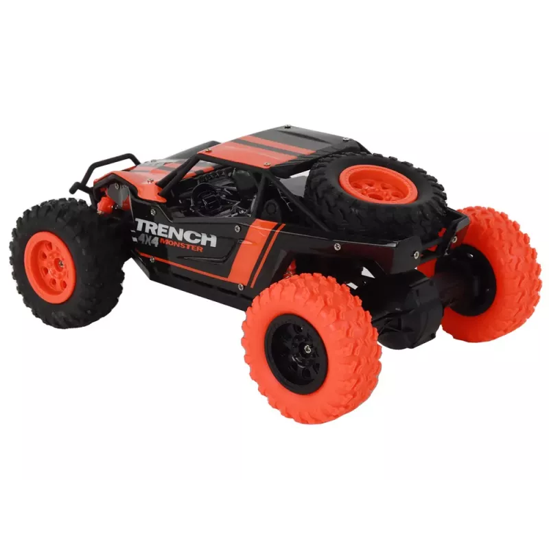 LEAN TOYS Ar tālvadību vadāms bezceļu auto R/C 1:24 Oranžs