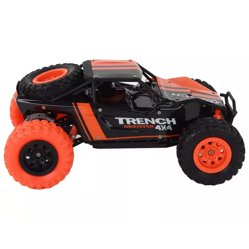 LEAN TOYS Ar tālvadību vadāms bezceļu auto R/C 1:24 Oranžs