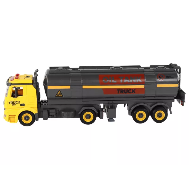 LEAN TOYS DIY Tank Truck For Assembling and Disassembling Yellow Lights Sound